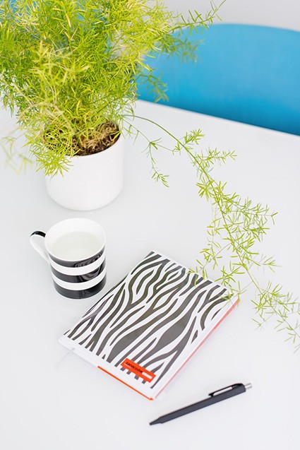 Notes Zip Cover z jasną okładką i czarnym długopisem